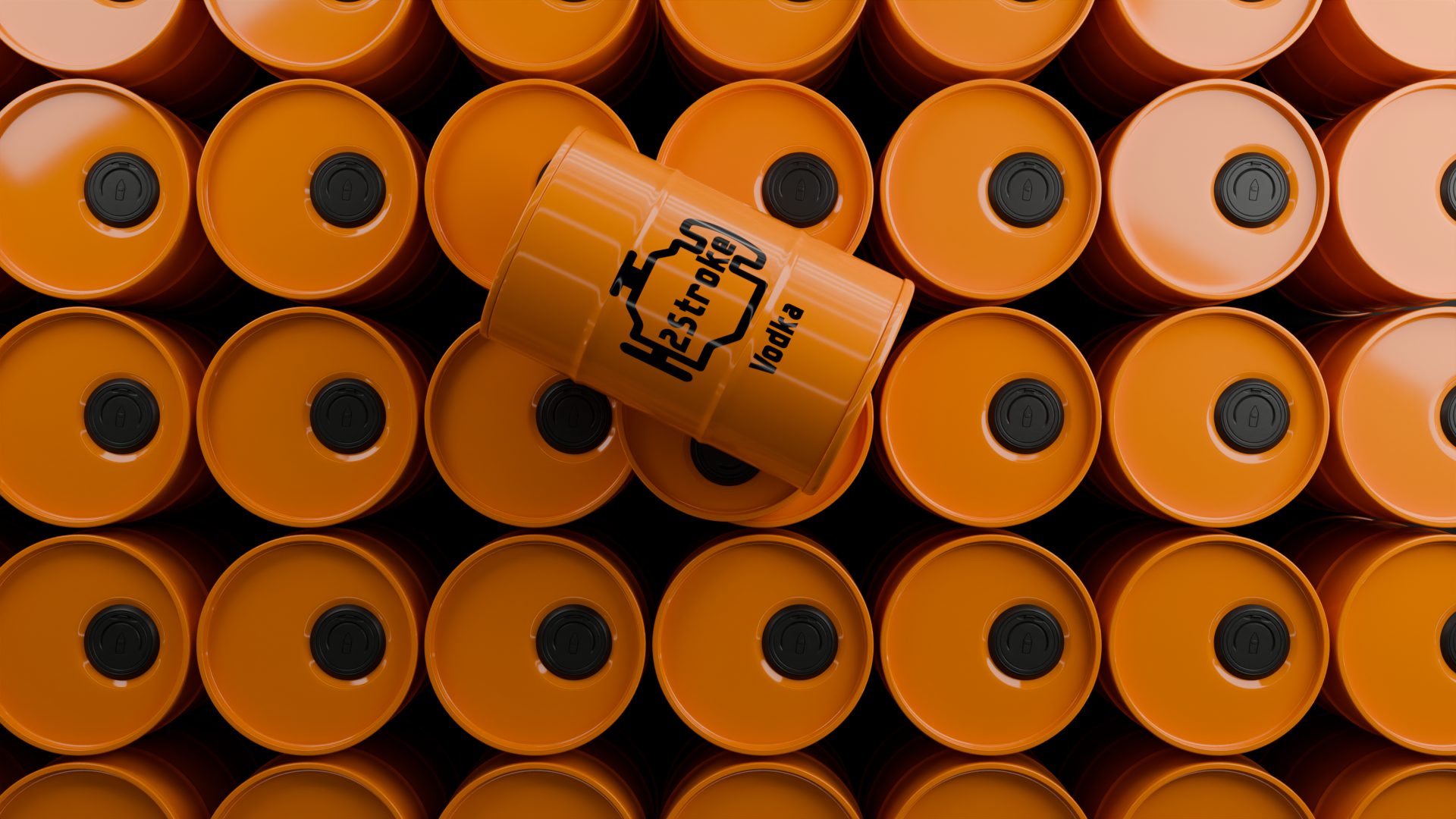 2 Stroke Vodka barrels